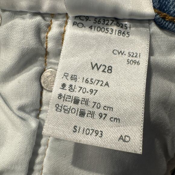 Levis Cut Off Shorts Women’s Size 28 High Rise Button Fly Denim Distressed READ - Picture 7 of 10